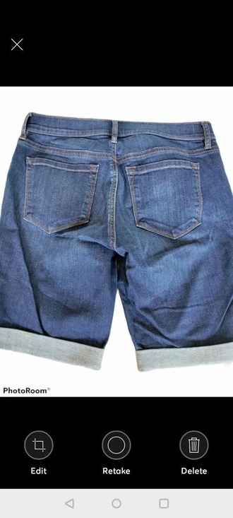 Ann Taylor Loft bermuda Jean Shorts Size 6 (28) Blue NEW - Picture 2 of 4